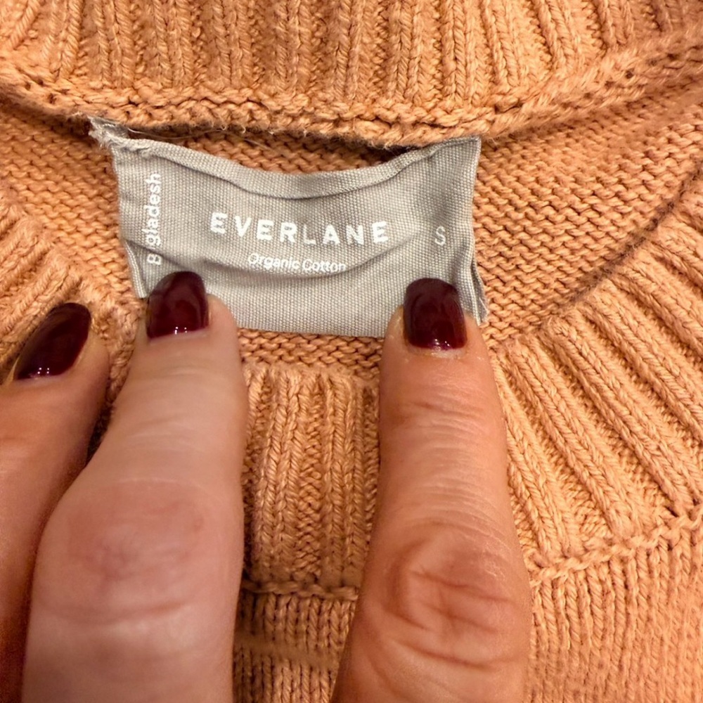 Everlane The Boxy Sweater Cropped Crewneck Knit Small - Picture 10 of 11